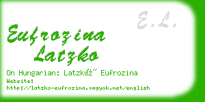 eufrozina latzko business card